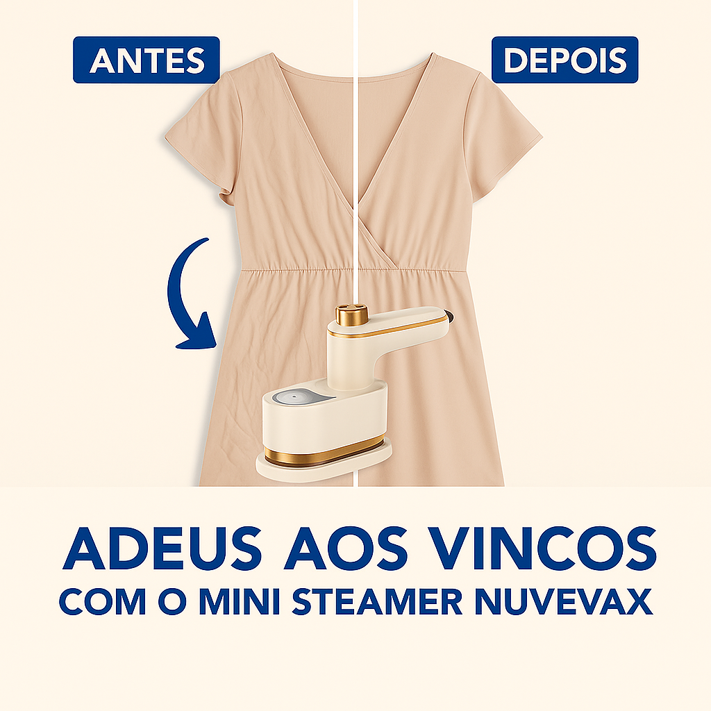 Nuvevax™ Mini Steamer – Elegância e Eficiência em Viagem