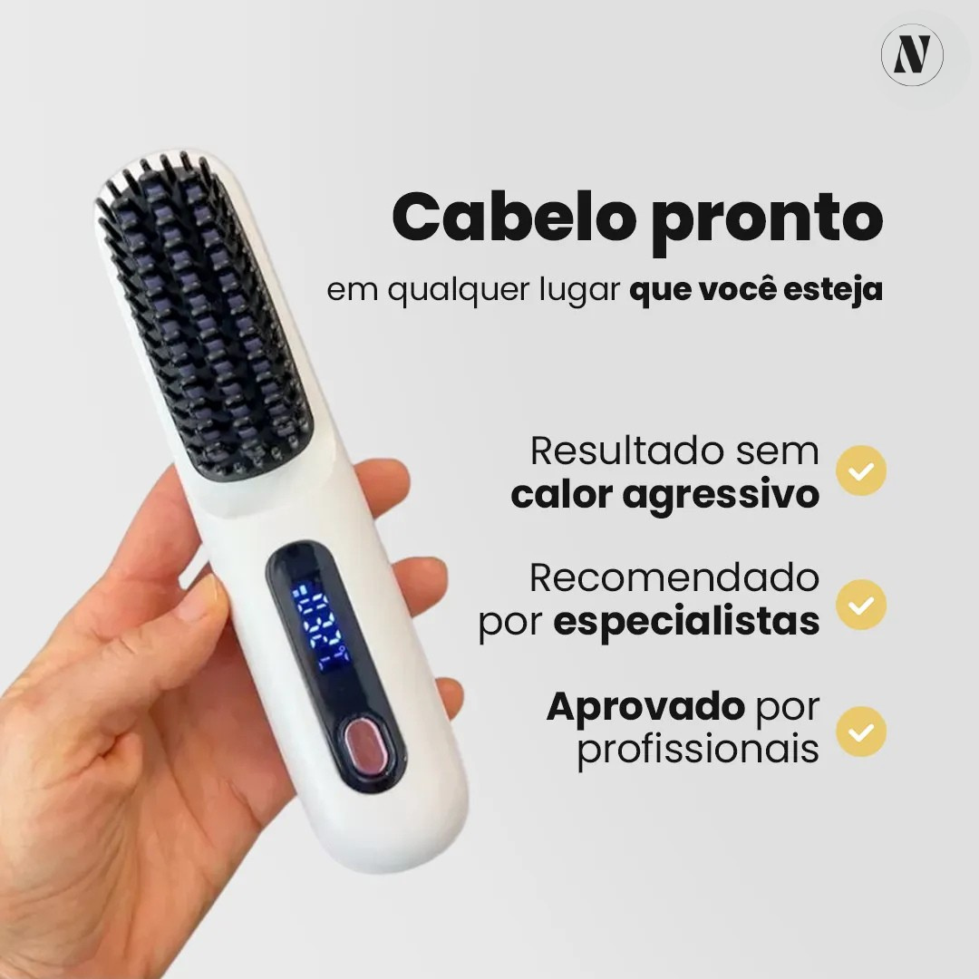 Escova Alisadora Portátil - BeautyMax Pro®